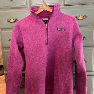 Patagonia Half Zip.  Pinky purple.  Worn twice.  SO WARM!!!!